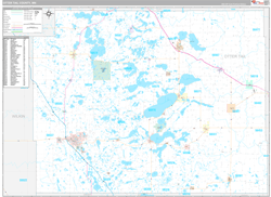Otter Tail County, MN Wall Map Premium Style 2024